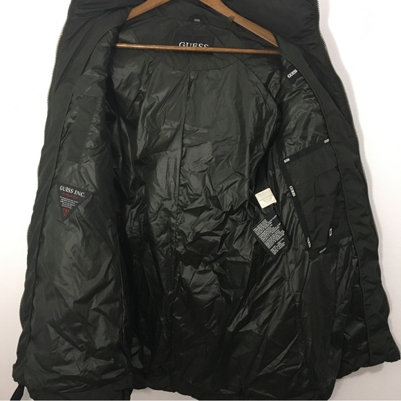 Guess women’s olive green hooded coat. Size medium. - Picture 4 of 16